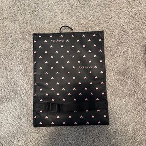 Mary Kay Black Makeup Case with Pink Heart Print